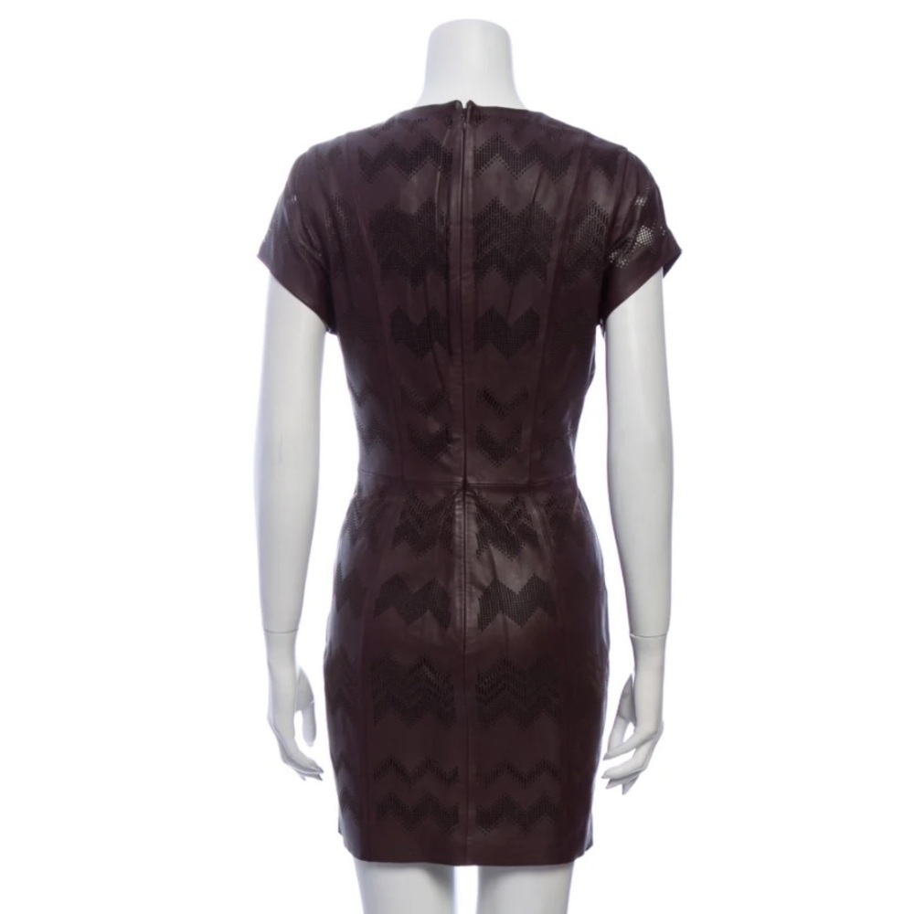 PARKER Leather Mini Dress Size: L - Picture 5 of 5